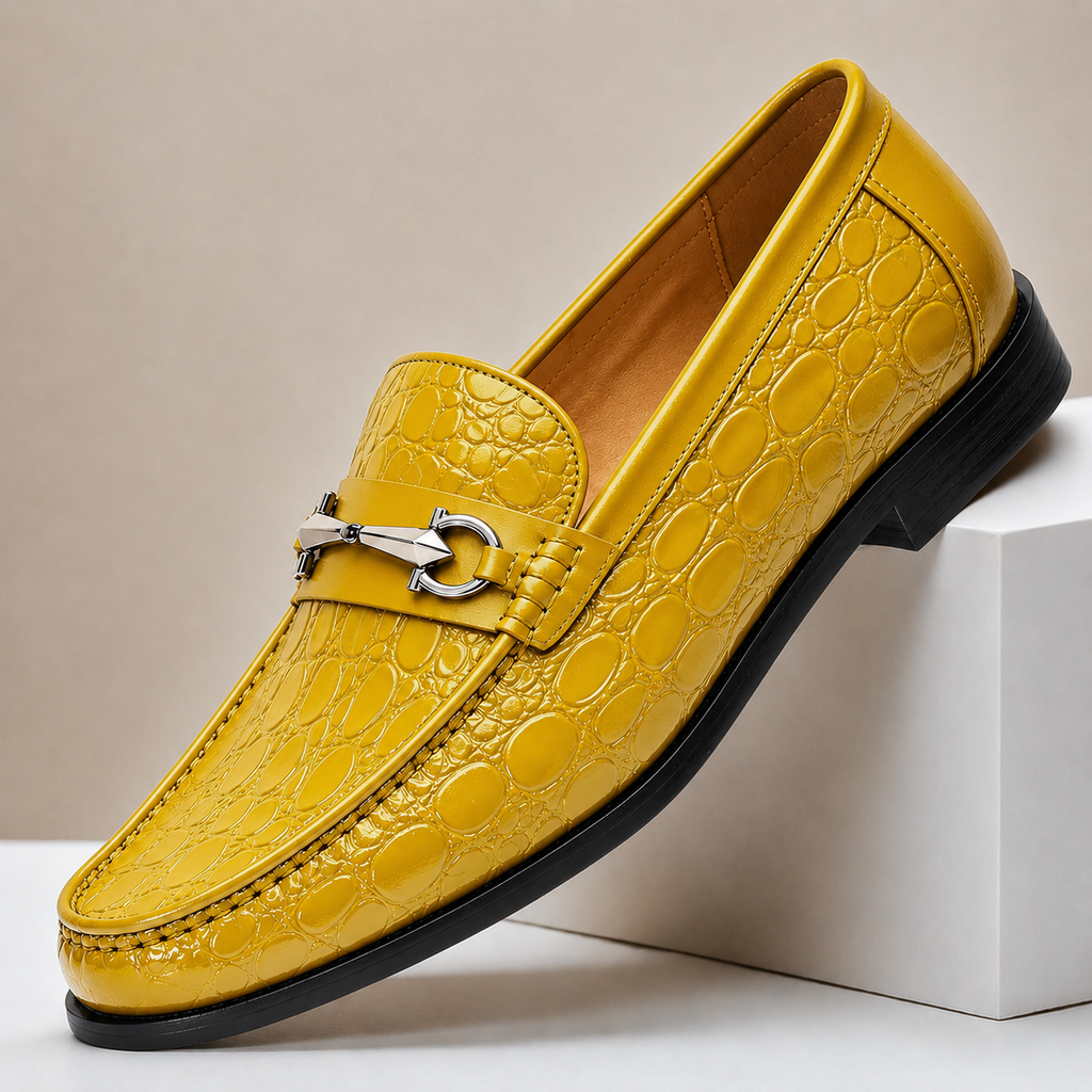 Hartley Embossed Leather Loafers