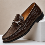 Hartley Embossed Leather Loafers
