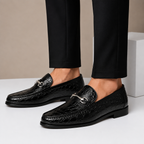 Hartley Embossed Leather Loafers